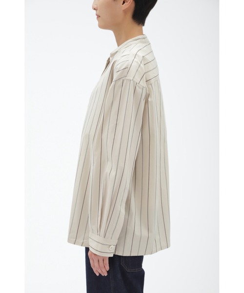 シャツ ブラウス WIDE STRIPE COTTON レディース
