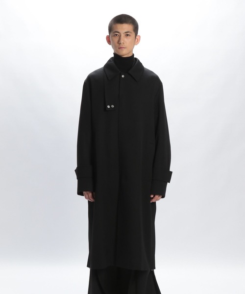 最終価格】STERNBERG ウールギャバステンカラーコート 黒 【公式通販】