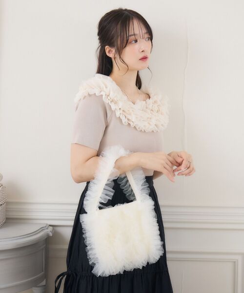 Emsexcite ショルダーバッグ バッグ フリルチュールミニBAG