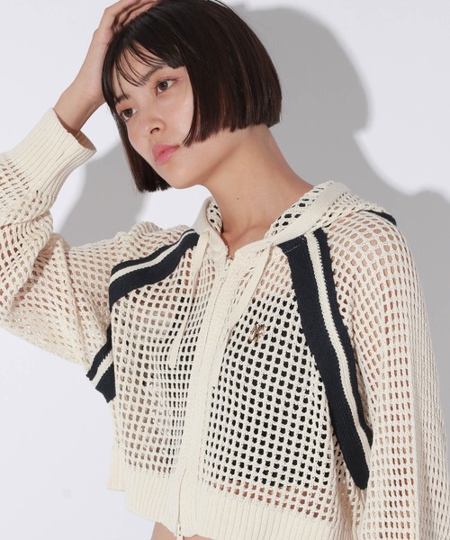 Anui パーカー 「UNISEX/選べる着丈」メッシュフードZIPパーカー