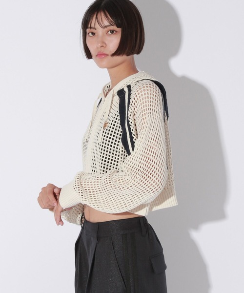 Anui パーカー 「UNISEX/選べる着丈」メッシュフードZIPパーカー