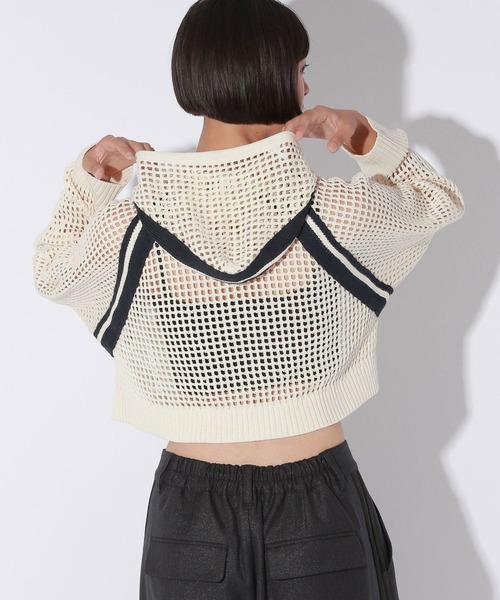 パーカー 「UNISEX/選べる着丈」メッシュフードZIPパーカー レディース メンズ Anui パーカー 「UNISEX/選べる着丈」メッシュフードZIPパーカー