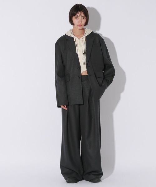 Anui パーカー 「UNISEX/選べる着丈」メッシュフードZIPパーカー