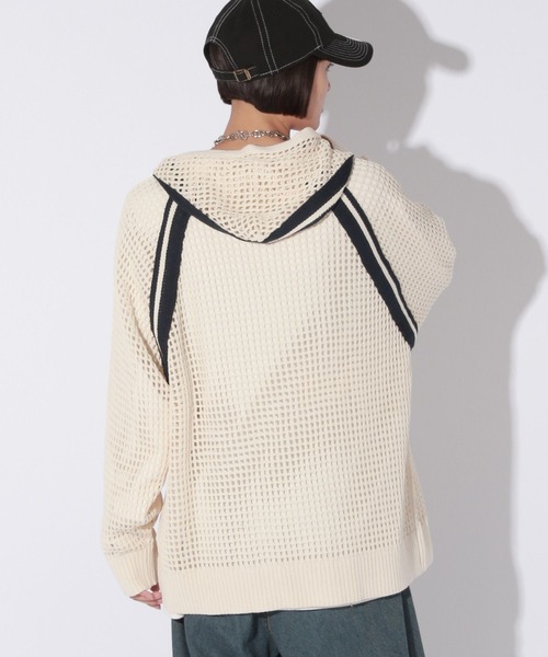Anui パーカー 「UNISEX/選べる着丈」メッシュフードZIPパーカー