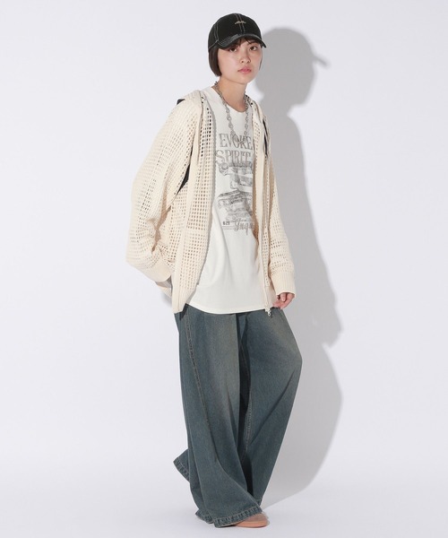 パーカー 「UNISEX/選べる着丈」メッシュフードZIPパーカー レディース メンズ Anui パーカー 「UNISEX/選べる着丈」メッシュフードZIPパーカー
