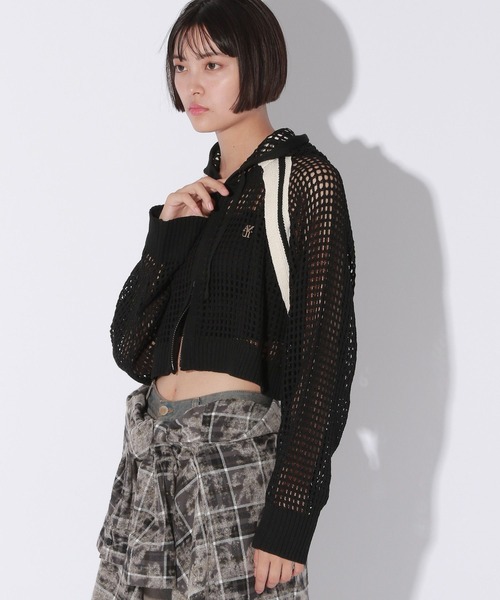 パーカー 「UNISEX/選べる着丈」メッシュフードZIPパーカー レディース メンズ Anui パーカー 「UNISEX/選べる着丈」メッシュフードZIPパーカー