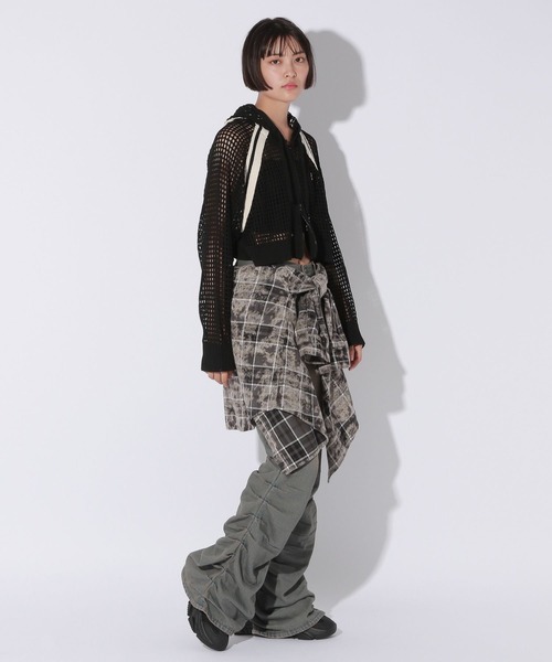 Anui パーカー 「UNISEX/選べる着丈」メッシュフードZIPパーカー
