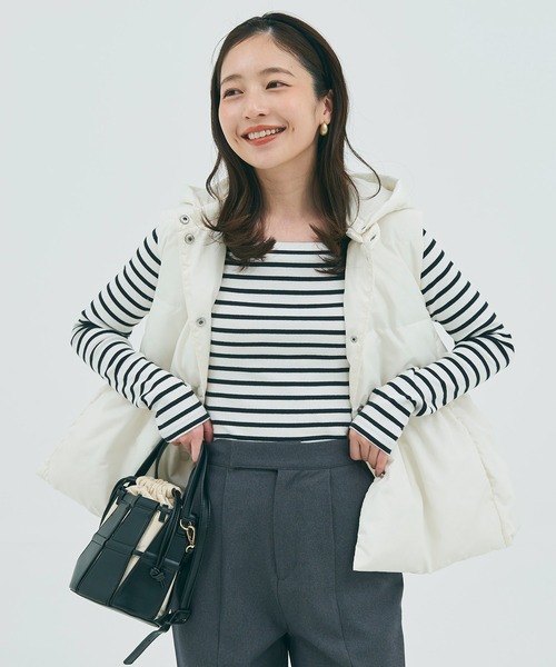 美品　サイズ40 ブラックリブ編みオフショルダートップス 美品 サイズ40 ブラックリブ編みオフショルダートップス
