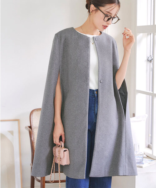 タグ付き　ケープハイツ　エレノア　ダウンコート　グレー　コヨーテ　2way ヘルノ ダウンジャケット コート ケープ グレー レディース HERNO