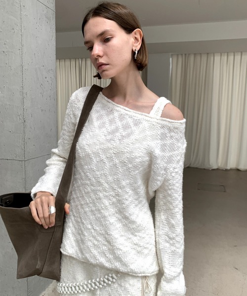 tシャツ シアーニットカットソー LON24a082 「LON24a083セットアップ可能」 レディース