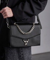 スクエアチェーンバッグ　ハイライトブルー SERACE ショルダーバッグ 「SERACE」Metal chain 3way square