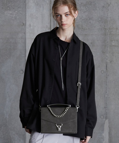 unique jewelry スエードショルダーバッグ（黒） unique jewelry スエードショルダーバッグ（黒）