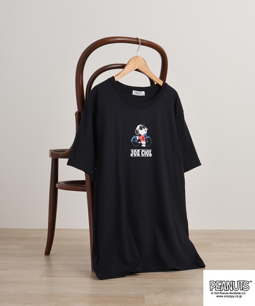 PEANUTS tシャツ JOE COOL柄発泡プリント半袖Tシャツ メンズ