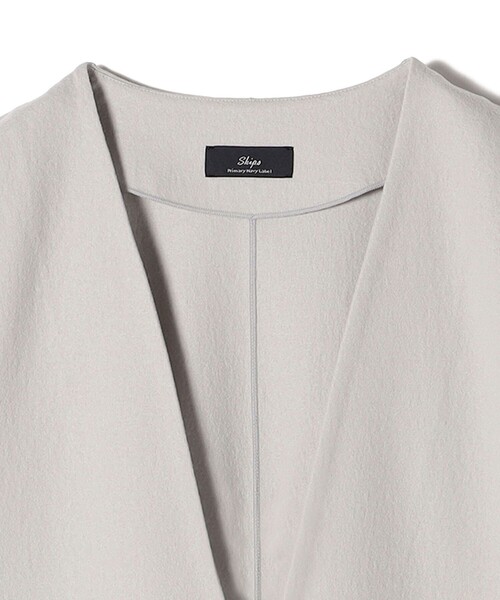 SHIPS ベスト ジレ Primary Navy Label:「手洗い可能」ウール