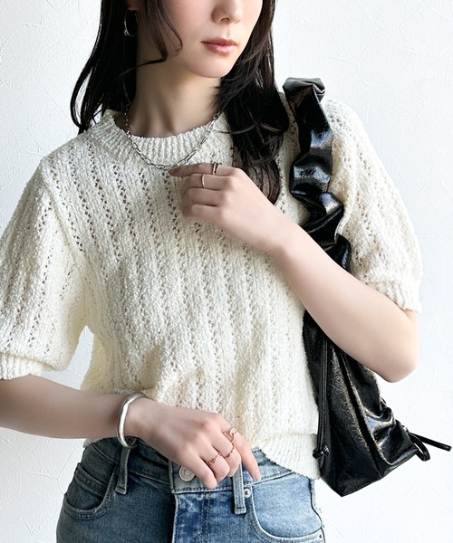 ❤️SALE❤️ヴゼット VOUSETES ニット　スパンコール　セーター　コート mily bilet ニット セーター 「mily bilet」キラキラ煌めく洗練