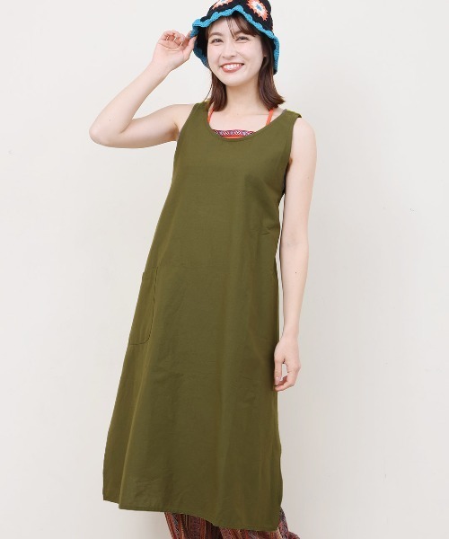 チチカカ（TITICACA） ワンピース バイカラーエプロンドレス
