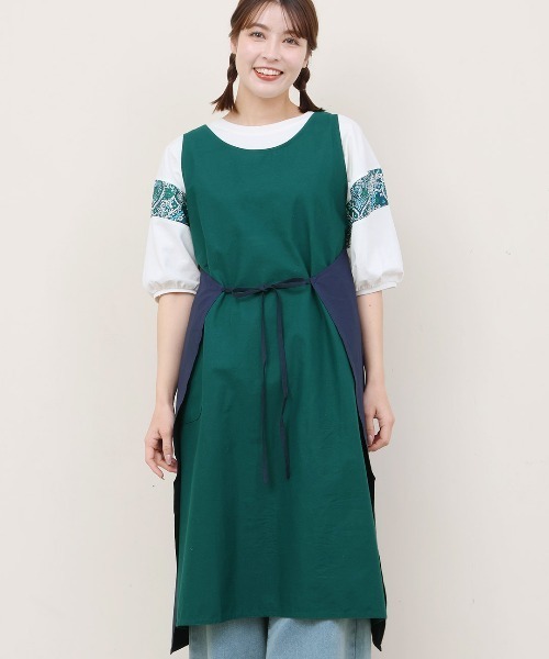 チチカカ（TITICACA） ワンピース バイカラーエプロンドレス