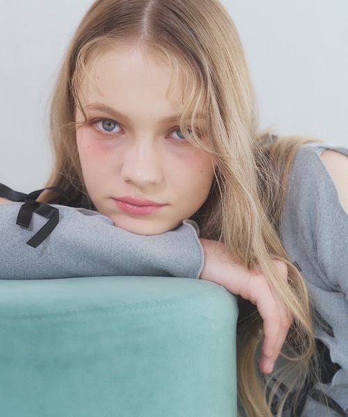 lilLilly（リルリリー） フリースメローリボントップス レディース