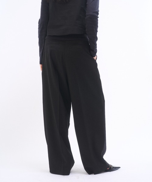 black wide trousers ワイドスラックス sullen WIDE TROUSERS – SULLEN TOKYO
