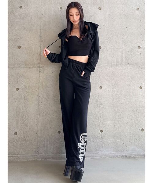 GYDA スウェットパンツ ジャージ GYDAラメフレアパンツ「SETUP