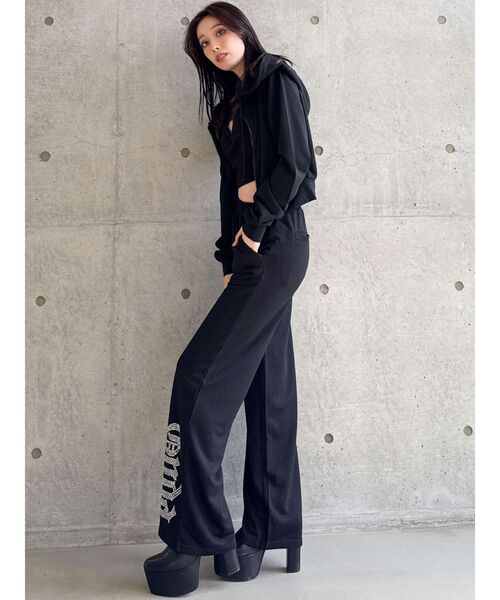 GYDA スウェットパンツ ジャージ GYDAラメフレアパンツ「SETUP