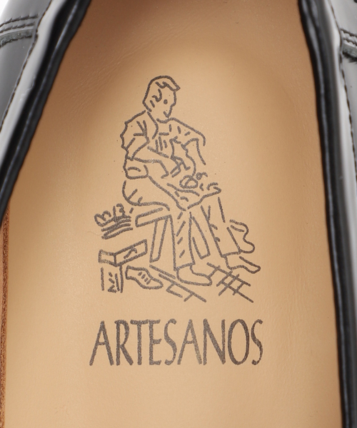 値下げ13,000円→9,500円❗️アルテサノス　黒　ローファ ARTESANOS/アルテサノス】コインローファー 600 ガラスレザー – BASIC