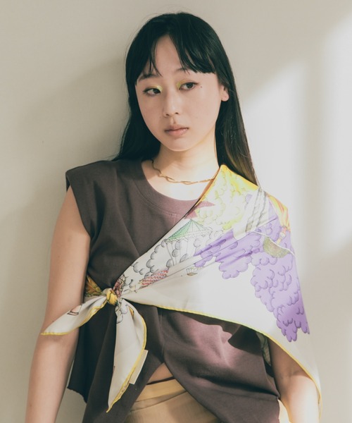 SWASH LONDON スカーフ バンダナ シルクスカーフ ツイル 88*88