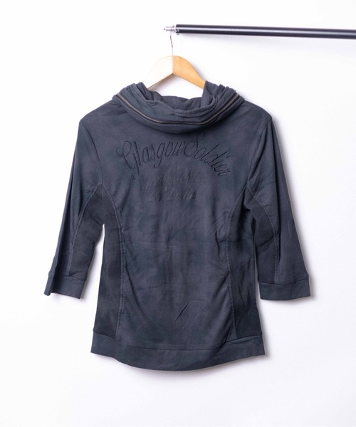 in the attic パーカー 「in attic」ZIPフードデザイン7分袖
