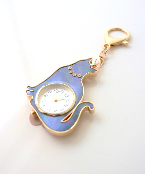 腕時計 レディース 「nattito/ナティート」Cat Key Chain Watch/猫キー