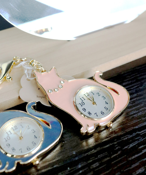 腕時計 「nattito/ナティート」Cat Key Chain Watch/猫キーチェーン
