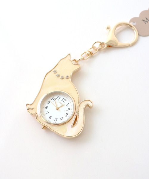 腕時計 「nattito/ナティート」Cat Key Chain Watch/猫キーチェーン