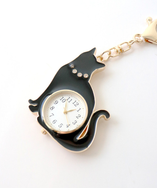 腕時計 「nattito/ナティート」Cat Key Chain Watch/猫キーチェーン
