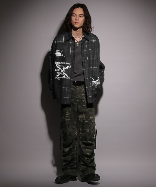 HARE シャツ 「UNDERGROUND MODE SET UP対応」チェックモチーフ