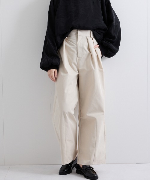 ketty（ケティ） ワイドパンツ チノパン ツイルタックカーブパンツ