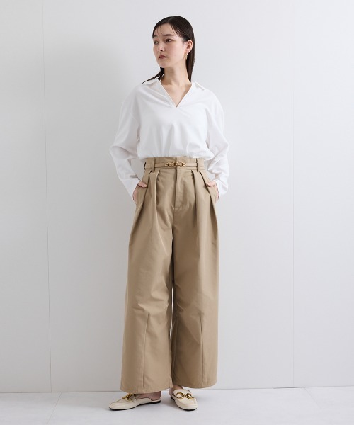 ketty（ケティ） ワイドパンツ チノパン ツイルタックカーブパンツ