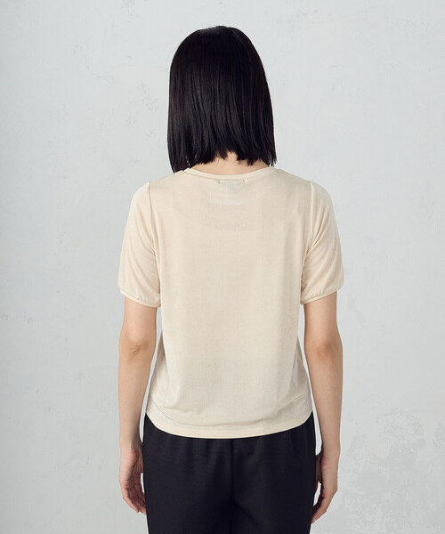 COMME CA ISM（コムサイズム） tシャツ 半袖 シャイニー Tシャツ 