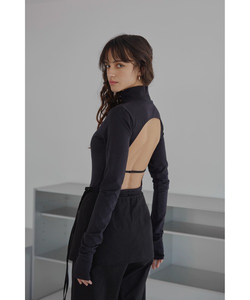 【レア•完売品】ALEXIA STAM Wellness ロンパース BLACK ALEXIA STAM（アリシアスタン） tシャツ Wellness High Neck Bodysuit