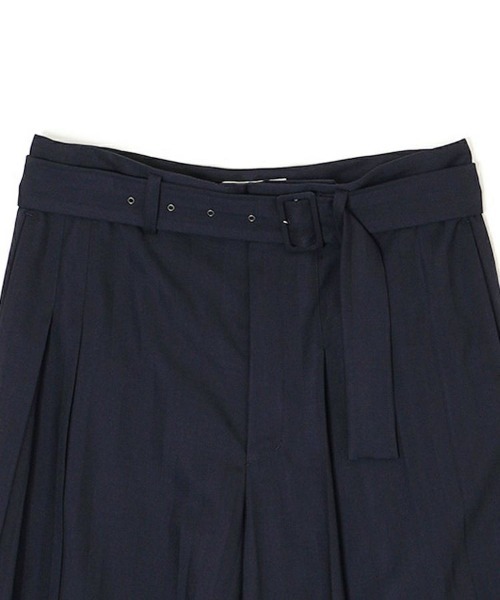 FACETASM パンツ 「FACETASM」PLEATED WOOL SHORTS / ネイビー