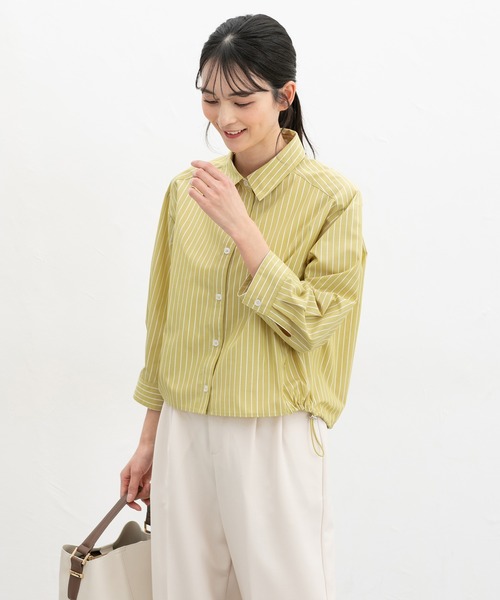 ブラウス シャツ 裾ドロストシャツ レディース メンズ notch.（ファッション） ブラウス シャツ 裾ドロストシャツ
