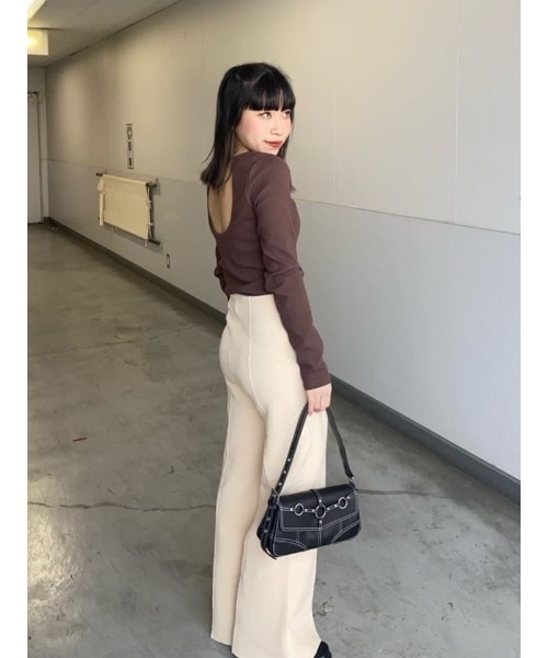 THROW by SLY スラックス パンツ THROW C/P WIDE BOOTS CUT PT 
