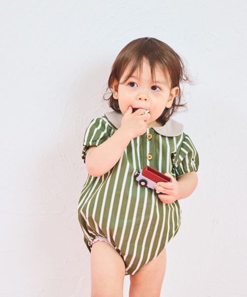 pairmanon ベビー服 ロンパース 「ベビー」丸襟ロンパース