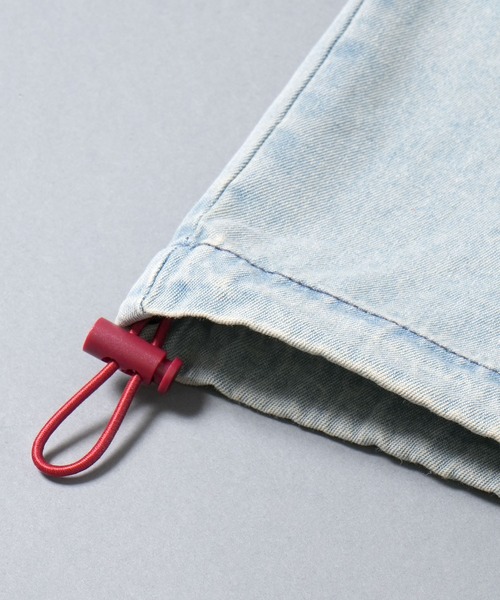 Starting Over ベスト ジレ Fringe denim sleeveless hoodie