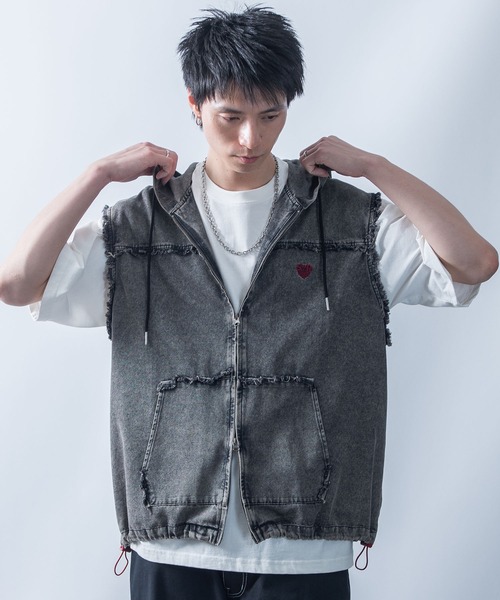 Starting Over（スターティング オーバー） ベスト ジレ Fringe denim