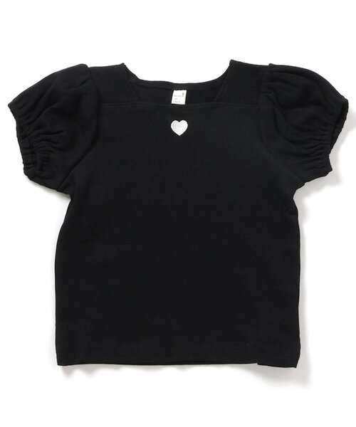 tシャツ 「WEB限定/ジュニア対応」スクエアネックパフスリーブ半袖Tシャツ キッズ 子供服 女の子 | apres les cours | 16