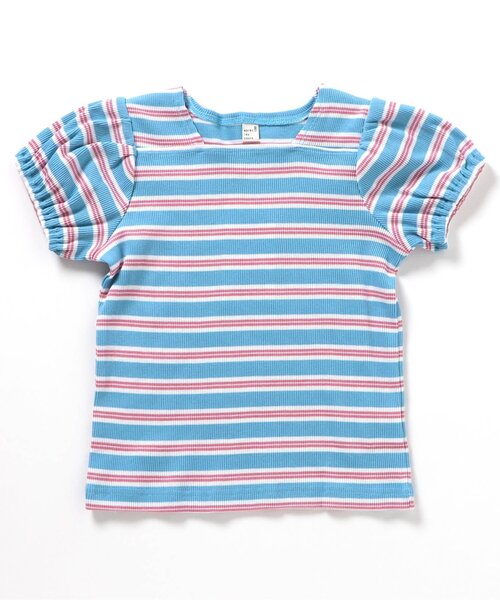 tシャツ 「WEB限定/ジュニア対応」スクエアネックパフスリーブ半袖Tシャツ キッズ 子供服 女の子 | apres les cours | 05
