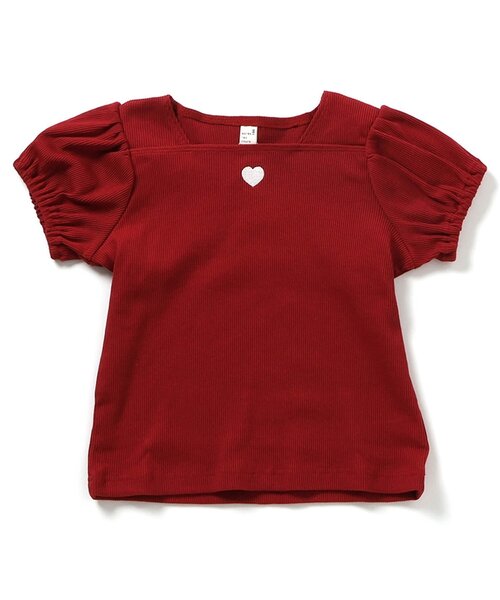 tシャツ 「WEB限定/ジュニア対応」スクエアネックパフスリーブ半袖Tシャツ キッズ 子供服 女の子 | apres les cours | 11