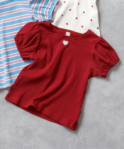 tシャツ 「WEB限定/ジュニア対応」スクエアネックパフスリーブ半袖Tシャツ キッズ 子供服 女の子 | apres les cours | 13