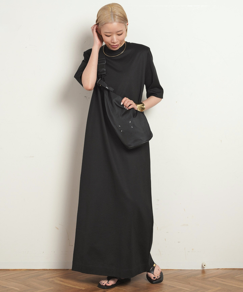 CINOH ワンピース 「CINOH / チノ」REFINA POWER SHOULDER DRESS