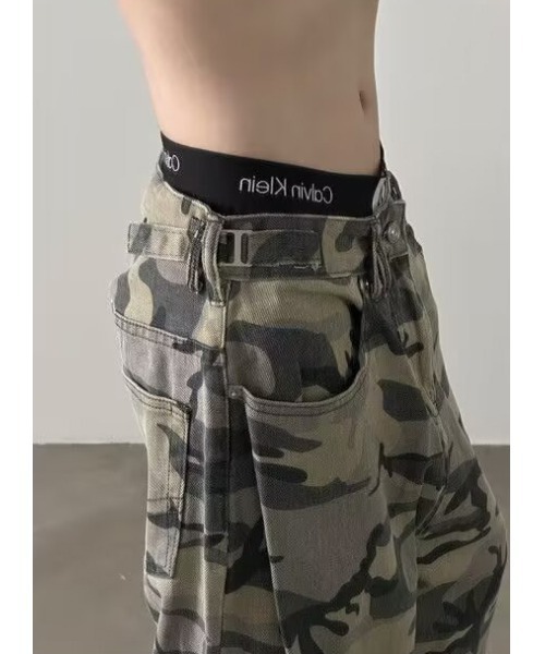 DEVICE スウェットパンツ ジャージ カモフラージュ 迷彩 ワイド
