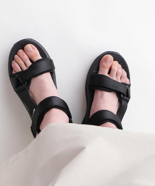 【TELICコラボ】リカバリースポーツサンダルブラック TELIC（テリック） 厚底 スポーツサンダル リカバリーサンダル